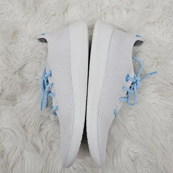All Birds Tree Runners White Aqua Teal Mesh Men's Size 11 NWOB Athletic Sneaker